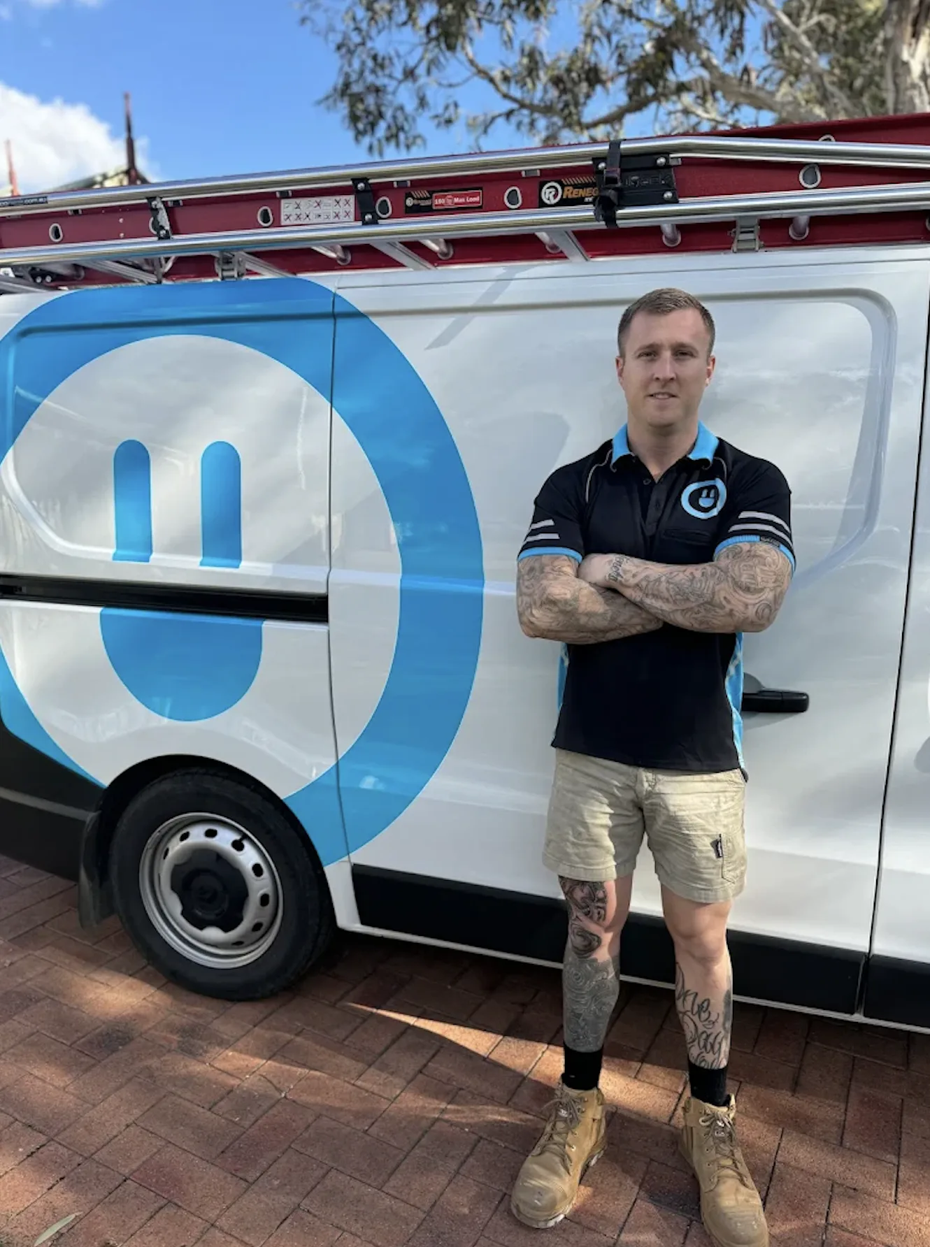 Licensed Our Sparky electrician working at a Hervey Bay residential property