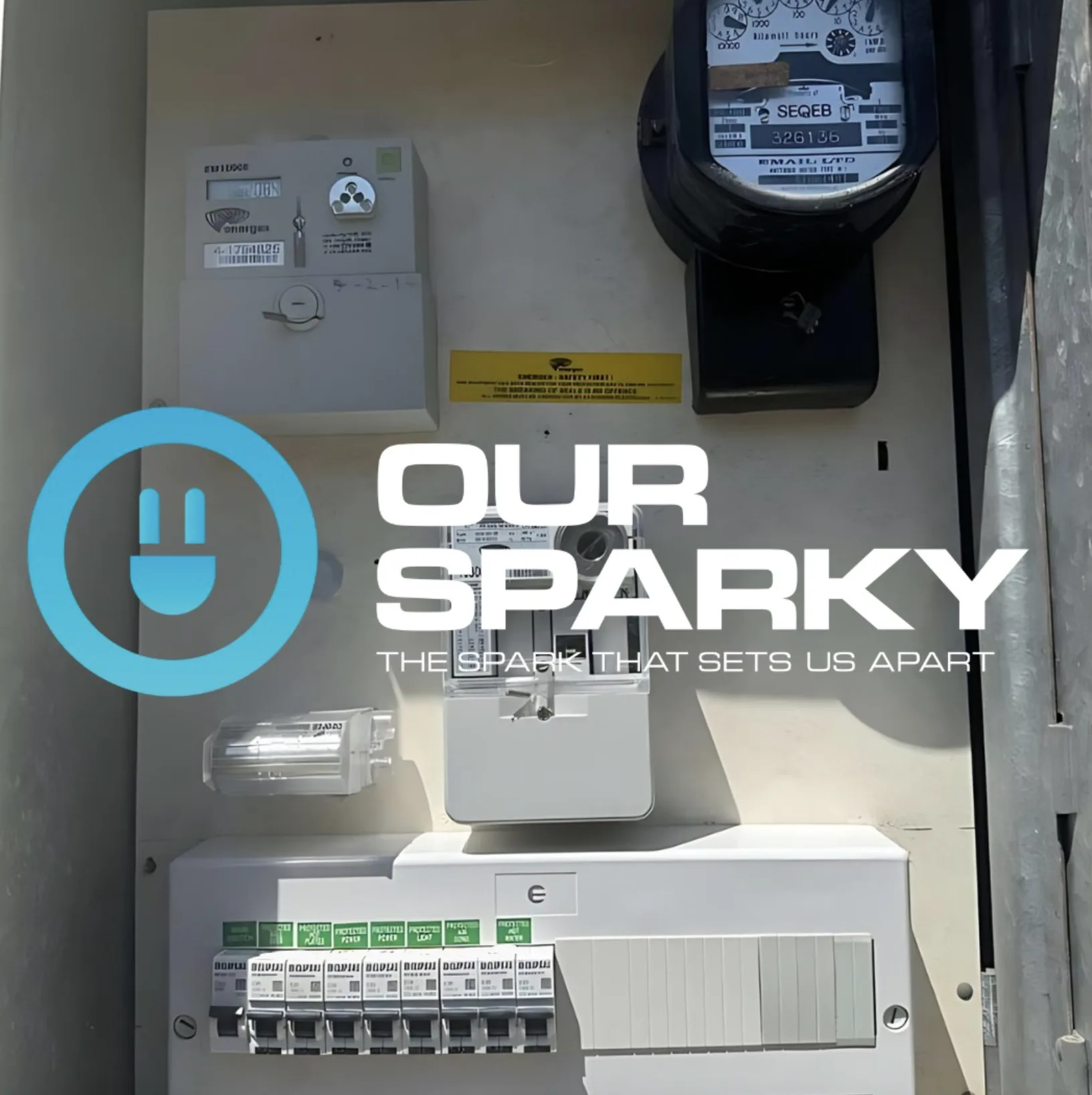 Our Sparky electrician upgrading a residential switchboard and meter box in Hervey Bay